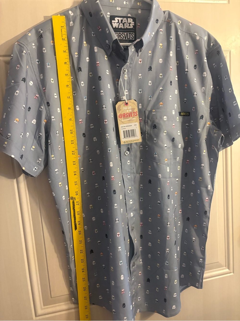 RSVLT Men’s LARGE NWT Button shirt Starwars Troopers Casual Golf - Picture 9 of 10